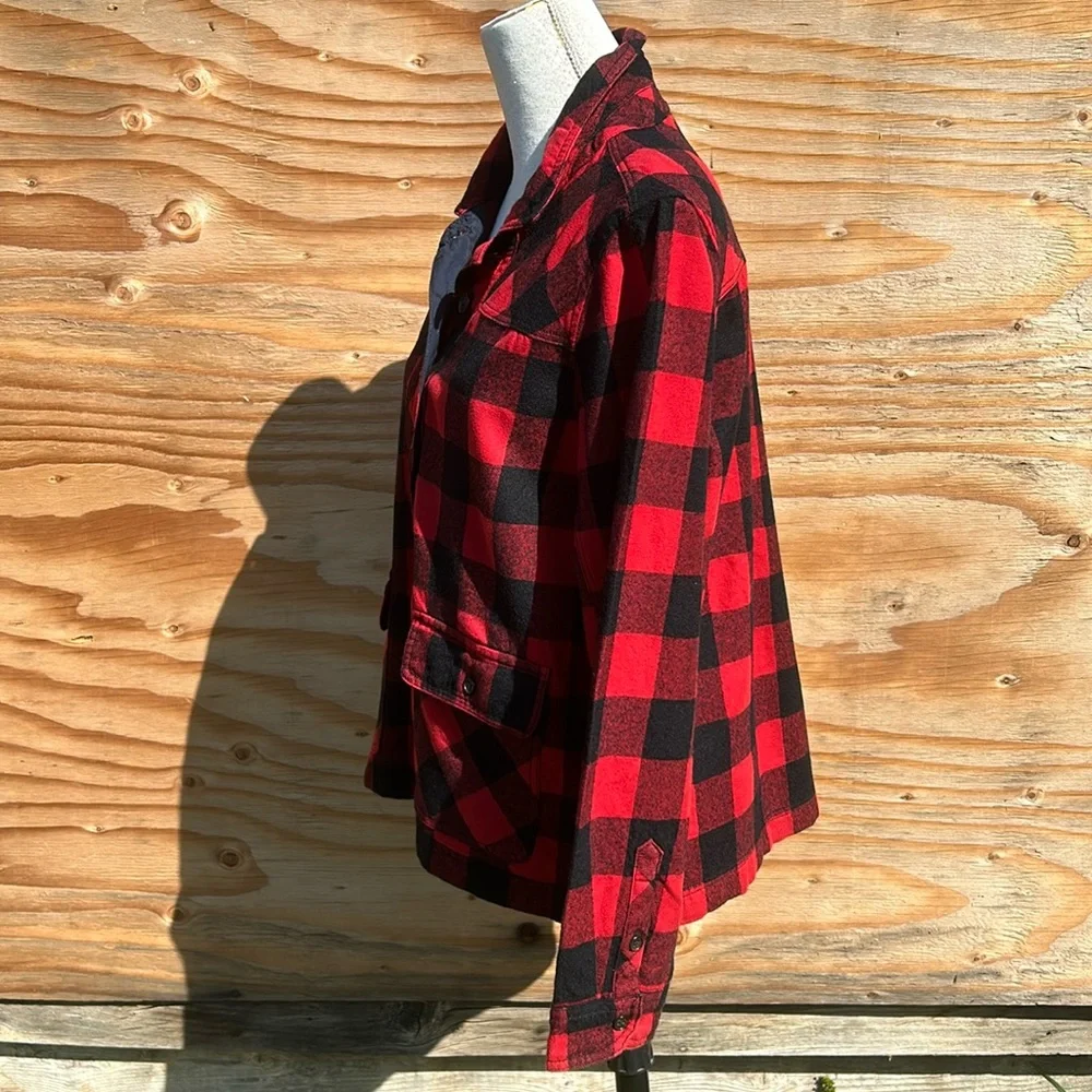 👉Sold👈J.Crew Buffalo Plaid Wool Blend Pullover - Picture 3 of 11